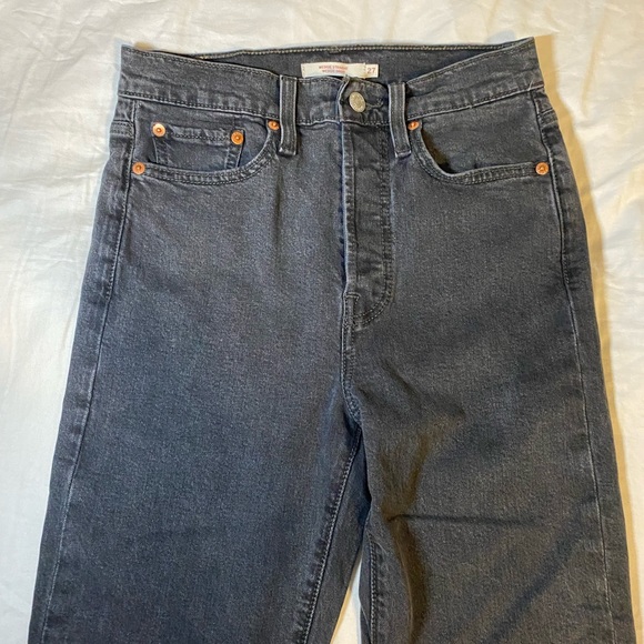 Women | Levis high-rise cropped jeans | sz 27 | Grey - Picture 4 of 4